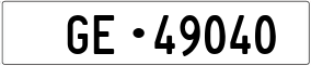 Trailer License Plate